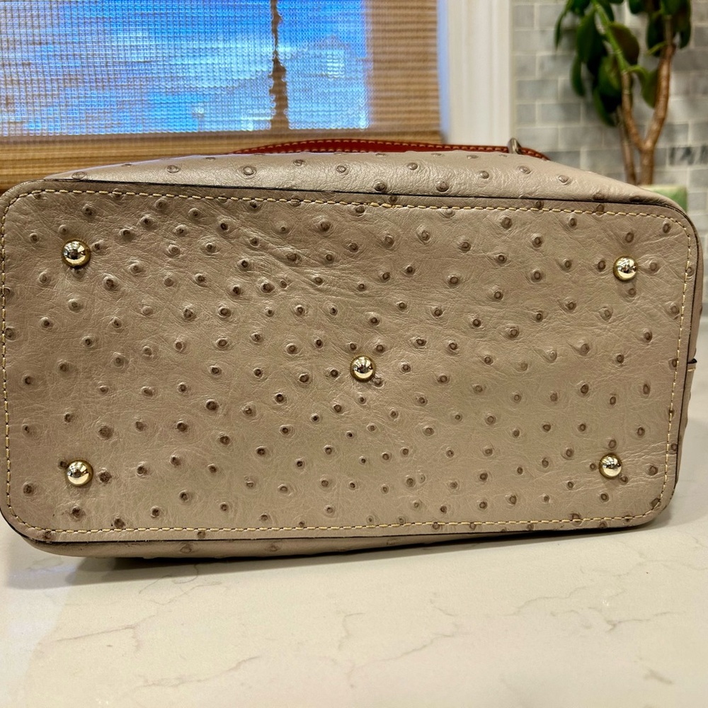 Dooney & Bourke Ostrich-Embossed Leather Brenna Handbag Shoulder Bag - Picture 3 of 6